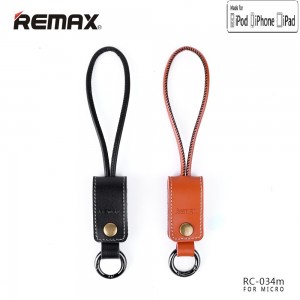 Remax Leather Lanyard Key Ring High Speed Apple Lightning Cable